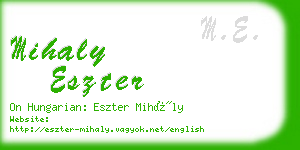 mihaly eszter business card